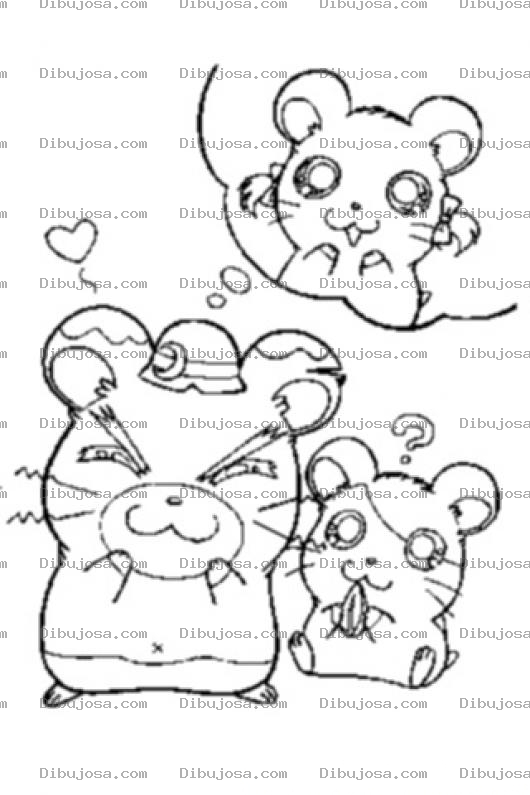 Dibujo para colorear Dibujo De Hamtaro Para Colorear