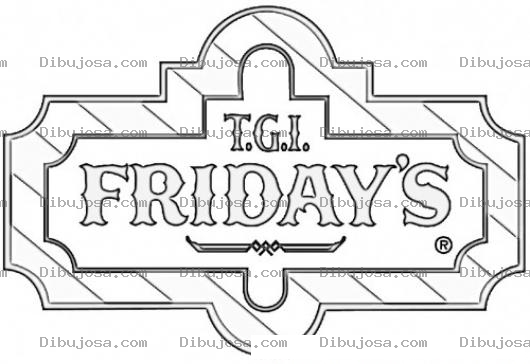 Dibujo para colorear Colorear Logo De T.G.I. Fridays