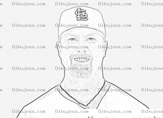 Dibujo para colorear Mark Mcgwire Coloring Page Pelotero Para Colorear