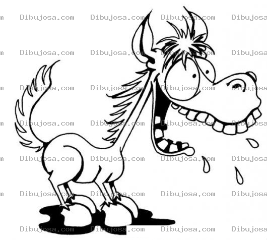 Dibujo para colorear Dibujo De Caballo Loco Para Colorear Y Pintar