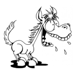 Dibujo para colorear Dibujo De Caballo Loco Para Colorear Y Pintar