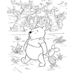 Dibujo para colorear Pintar a Winipu con piglet