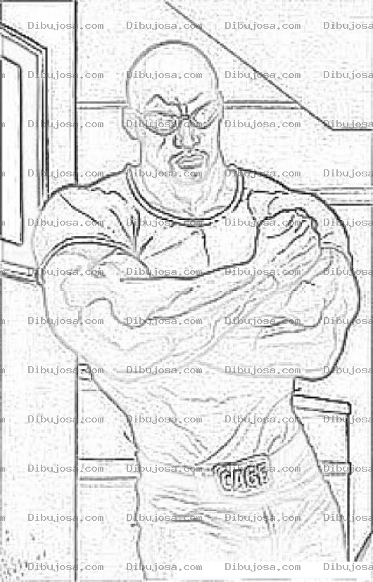 Dibujo para colorear Dibujo De Lucas Cage Para Colorear