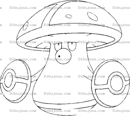 Dibujo para colorear Dibujo De Hongo Con Escudos Para Colorear