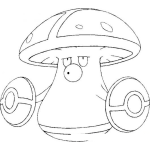 Dibujo para colorear Dibujo De Hongo Con Escudos Para Colorear