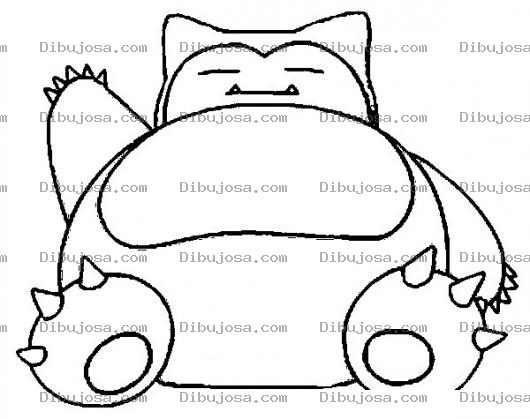 Dibujo para colorear Ronflex De Pokemon Para Colorear