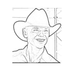 Dibujo para colorear Kenny Chesney Country Singer Coloring Page Para Pintar Y Colorear