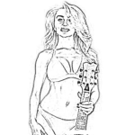 Dibujo para colorear Courtney Stodden Coloring Page Para Pintar Y Colorear
