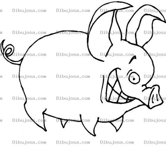 Dibujo para colorear Colorear Marrano Perverso Y Picaron