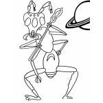 Dibujo para colorear Colorear Hormiga Extraterrestre De Saturno