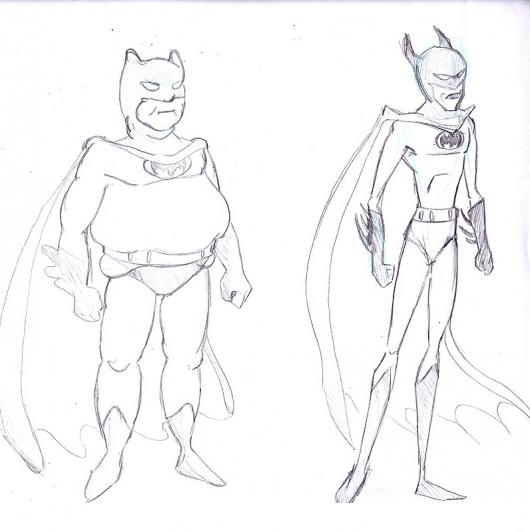 COLOREAR A BATMAN GORDO Y BATMAN DELGADO | DIBUJOS PARA PINTAR | Dibujos  para Colorear 