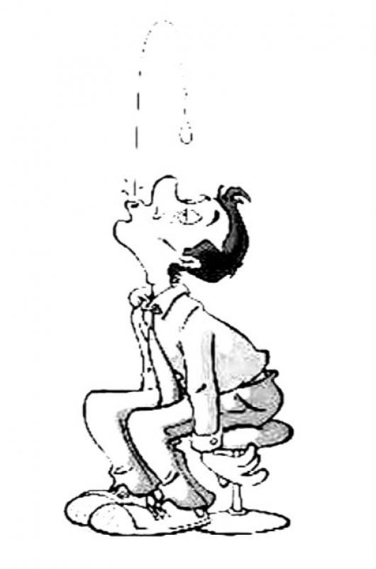 ESCUPIDA AL CIELO DIBUJO DE HOMBRE ESCUPIENDO PARA ARRIBA PARA PINTAR Y COLOREAR ELQUEESCUPEALCIELOENLACARALECAE | DIBUJOS PARA PINTAR | Dibujos para Colorear | DibujosA.com
