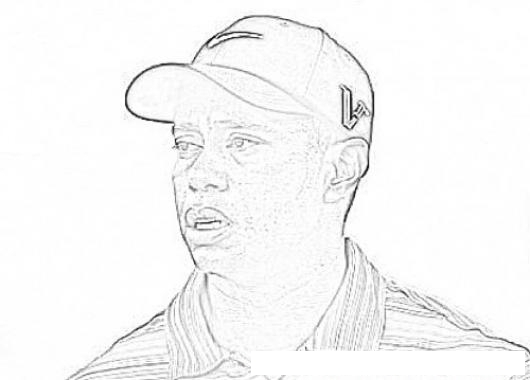 Tiger Woods Coloring Page Coloring Pages