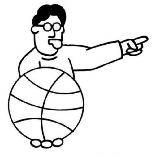 DIBUJO DE ARBITOR DE BASKETBALL PARA PINTAR Y COLOREAR ARBITRO DE BALONCESTO  | DIBUJOS PARA PINTAR | Dibujos para Colorear 