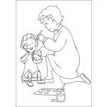 Dibujo para colorear Pintando a Caillou