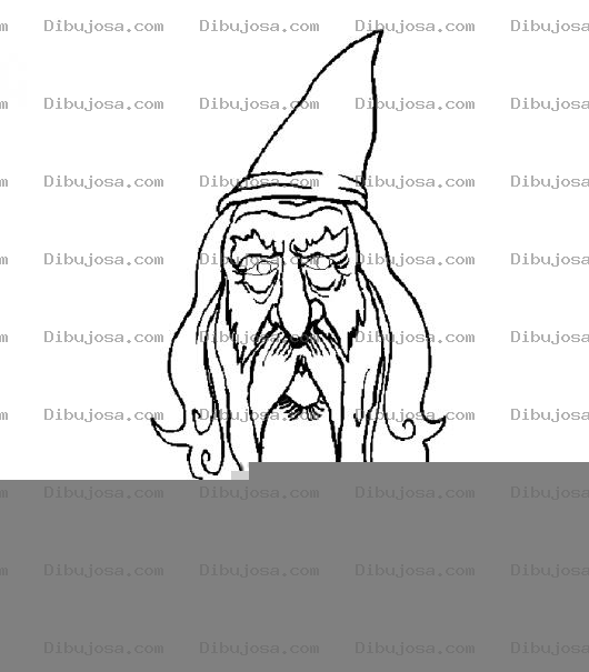 Dibujo para colorear Colorear Cara De Mago