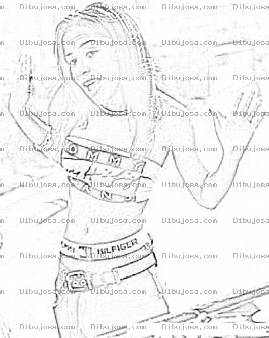 Dibujo para colorear Aaliyah Printable Coloring Page Dibujo De La Modelo Aaliyah Para Colorear E Imprimir