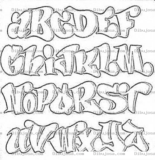 Dibujo para colorear Letras Cholas Para Colorear