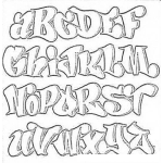 Dibujo para colorear Letras Cholas Para Colorear