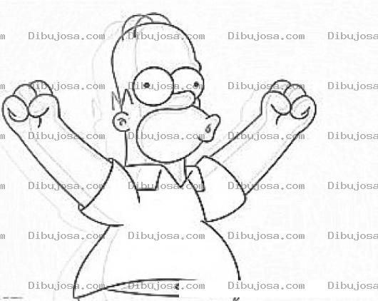 Dibujo para colorear Colorear Homero Simpson