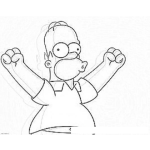 Dibujo para colorear Colorear Homero Simpson