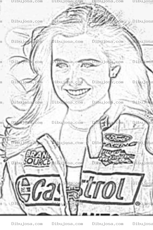Dibujo para colorear Danica Patrick Modelo De Godaddy Para Colorear