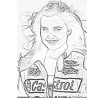 Dibujo para colorear Danica Patrick Modelo De Godaddy Para Colorear