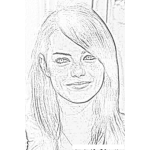 Dibujo para colorear Emma Stone Coloring Page Para Pintar Y Colorear