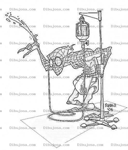 Dibujo para colorear Colorear A Spiderman Viejito