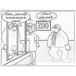 Dibujo para colorear Colorear Adentro De La Jaula