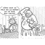 Dibujo para colorear Un Pelo En La Sopa Para Colorear