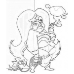 Dibujo para colorear Mujer Maravilla Vieja Y Gorda Para Colorear