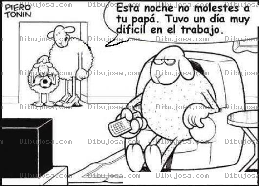 Dibujo para colorear Colorear A Papa Obeja En Un Dia Dificil