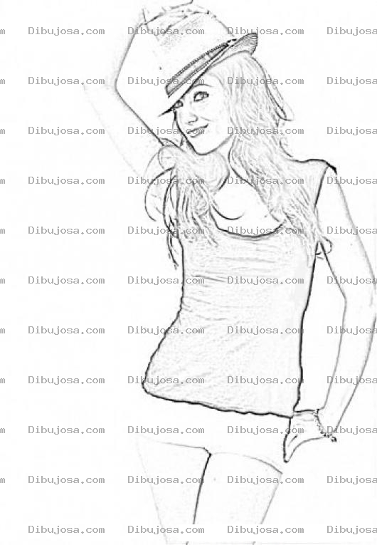 Dibujo para colorear Minka Kelly Coloring Page Para Colorear Y Pintar