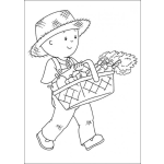 Dibujo para colorear Caillou de Granjero