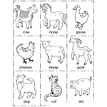 Dibujo para colorear Colorear Animales De Granja En Ingles