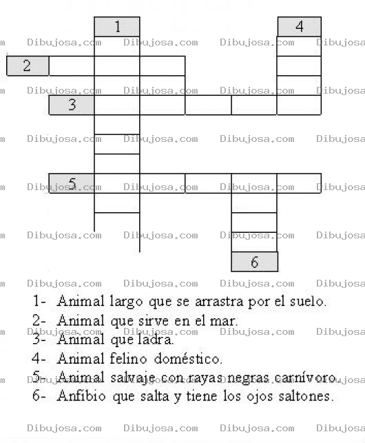 Dibujo para colorear Crucigrama Facilito
