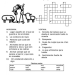 Dibujo para colorear Crucigrama Infantil