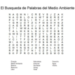 Dibujo para colorear Sopa De Letras Del Medio Ambiente