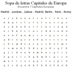 Dibujo para colorear Sopa De Letras De Europa