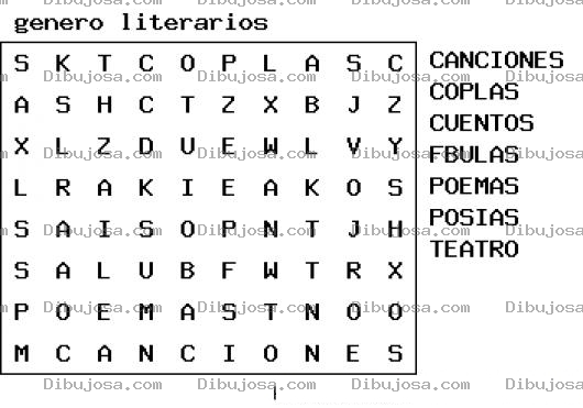 Dibujo para colorear Sopas De Letras Para Imprimir