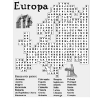 Dibujo para colorear Sopa De Letras De Los Paises De Europa