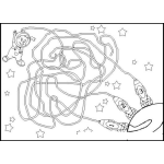 Dibujo para colorear Dibujo De Laberinto Espacial Para Imprimir
