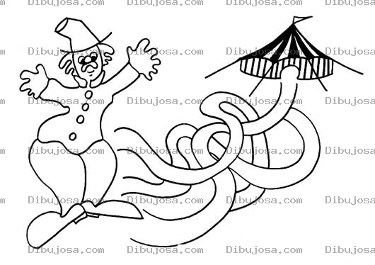 Dibujo para colorear Laberinto Del Payaso Y El Circo