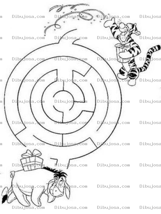 Dibujo para colorear Laberinto De Tiger