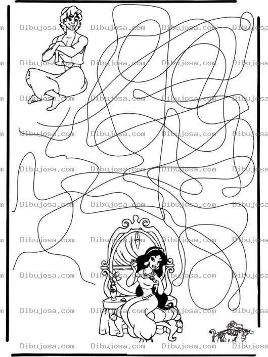 Dibujo para colorear Laberinto De Aladino