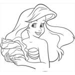 Dibujo para colorear la sirenita para colorear