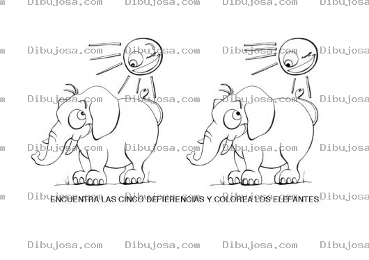 Dibujo para colorear Dibujo Para Encontrar Las 5 Diferencias