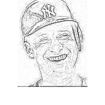 Dibujo para colorear Derek Jeter NY Baseball Player Coloring Page