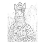 Dibujo para colorear Dibujo Peruano Para Colorear A Una Llama En El Machupicho Tocando Musica Andina